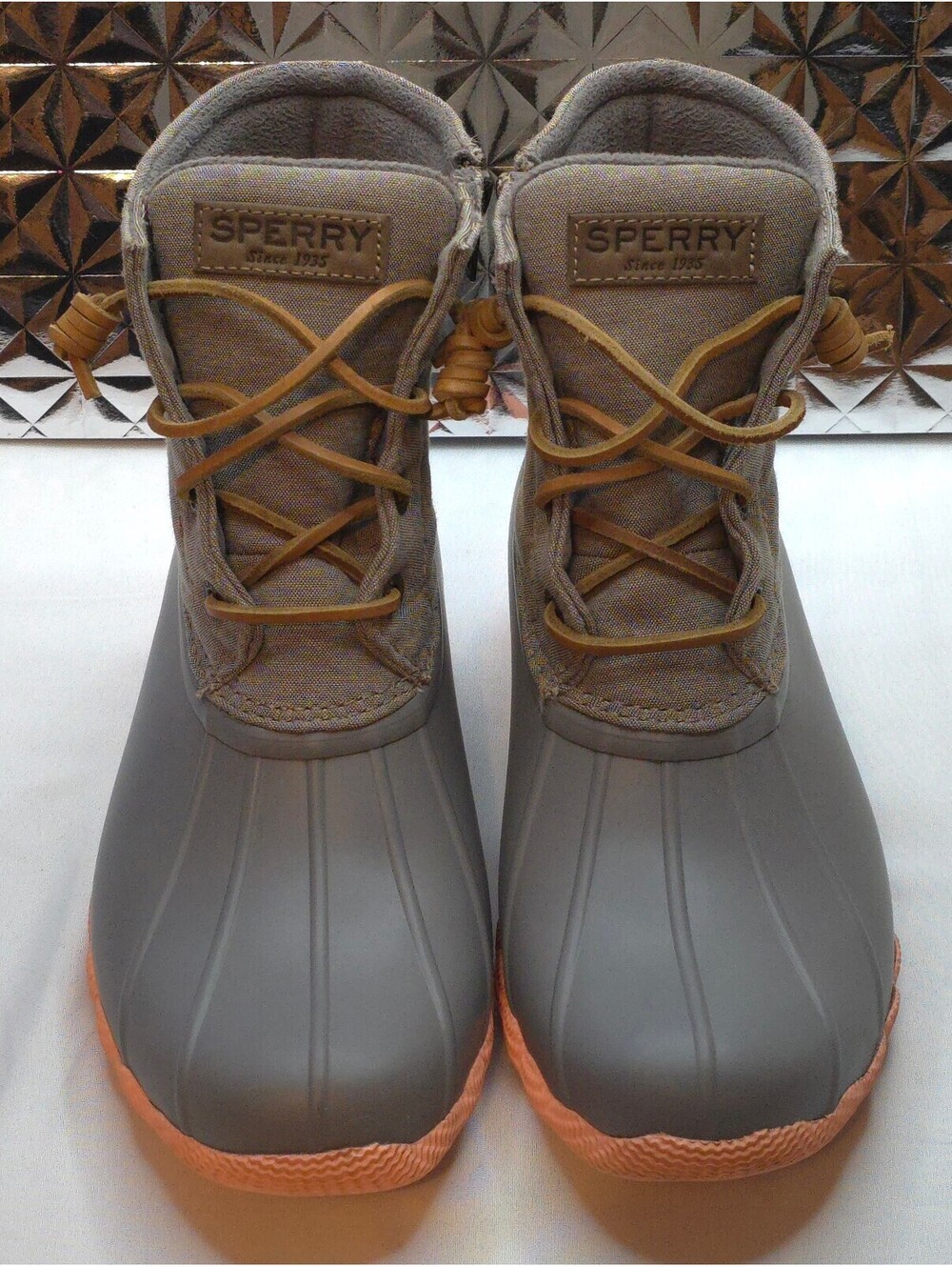 Women's Sperry Saltwater Pop Outsole Waterproof Rubber Duck Boots, Size 7.5
